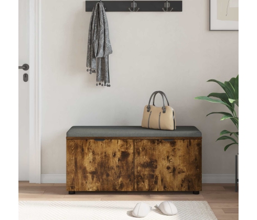 Zāles Sols Ar Spilvenu Ar Durvīm Dūmaka Ozols 100 X 38 X 46 Cm Vidaxl