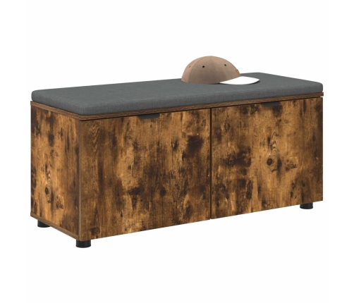 Zāles Sols Ar Spilvenu Ar Durvīm Dūmaka Ozols 100 X 38 X 46 Cm Vidaxl