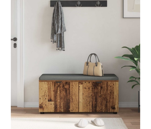 Zāles Sols Ar Spilvenu Ar Durvīm Vecs Koks 100 X 38 X 46 Cm Vidaxl