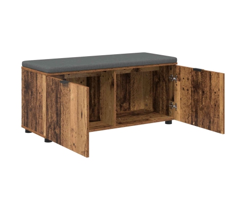 Zāles Sols Ar Spilvenu Ar Durvīm Vecs Koks 100 X 38 X 46 Cm Vidaxl