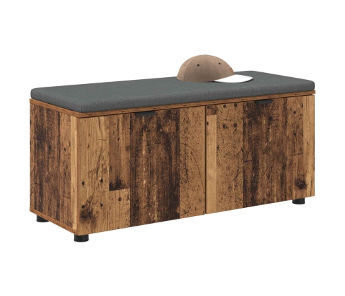 Zāles Sols Ar Spilvenu Ar Durvīm Vecs Koks 100 X 38 X 46 Cm Vidaxl