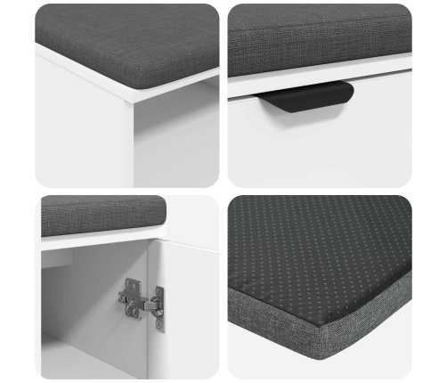 Zāles Sols Ar Spilvenu Vienkrāsains Balts 60 X 38 X 46 Cm Vidaxl