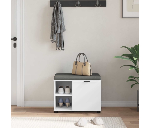 Zāles Sols Ar Spilvenu Vienkrāsains Balts 60 X 38 X 46 Cm Vidaxl