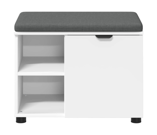 Zāles Sols Ar Spilvenu Vienkrāsains Balts 60 X 38 X 46 Cm Vidaxl