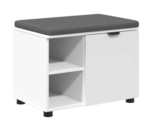 Zāles Sols Ar Spilvenu Vienkrāsains Balts 60 X 38 X 46 Cm Vidaxl