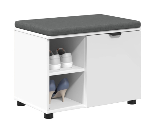 Zāles Sols Ar Spilvenu Vienkrāsains Balts 60 X 38 X 46 Cm Vidaxl