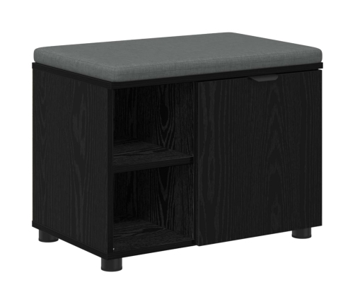 Zāles Sols Ar Spilvenu Melns Ozolkoks 60 X 38 X 46 Cm Vidaxl