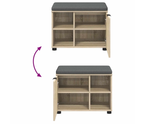 Zāles Sols Ar Spilvenu Sonoma Ozols 60 X 38 X 46 Cm Vidaxl