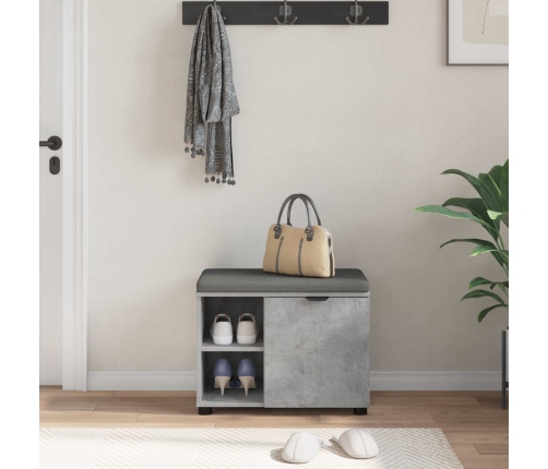 Zāles Sols Ar Spilvenu Betona Pelēks 60 X 38 X 46 Cm Vidaxl