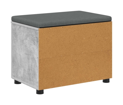 Zāles Sols Ar Spilvenu Betona Pelēks 60 X 38 X 46 Cm Vidaxl