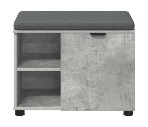 Zāles Sols Ar Spilvenu Betona Pelēks 60 X 38 X 46 Cm Vidaxl