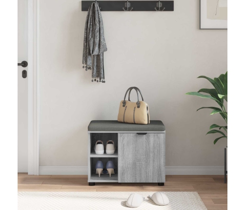 Zāles Sols Ar Spilvenu Pelēks Sonoma 60 X 38 X 46 Cm Vidaxl