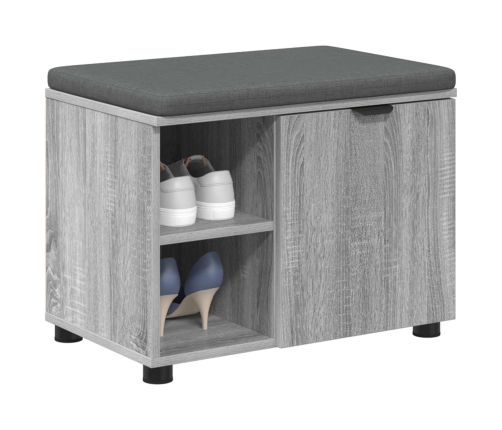 Zāles Sols Ar Spilvenu Pelēks Sonoma 60 X 38 X 46 Cm Vidaxl