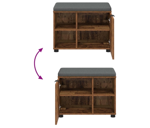 Zāles Sols Ar Spilvenu Vienkrāsains Vecs Koks 60 X 38 X 46 Cm Vidaxl