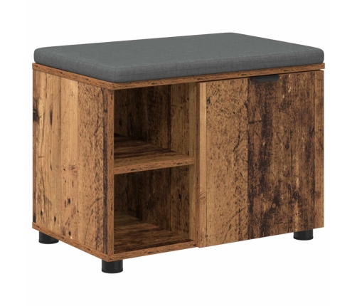 Zāles Sols Ar Spilvenu Vienkrāsains Vecs Koks 60 X 38 X 46 Cm Vidaxl