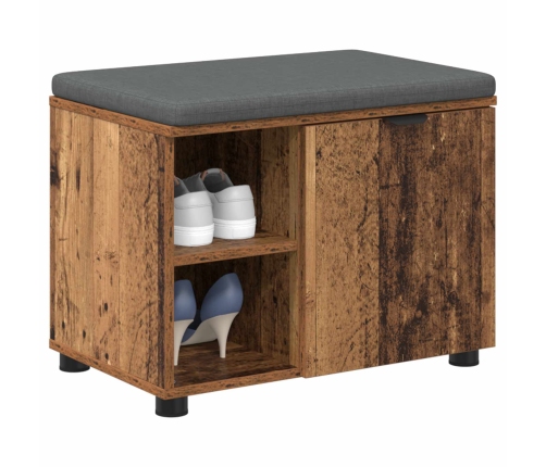 Zāles Sols Ar Spilvenu Vienkrāsains Vecs Koks 60 X 38 X 46 Cm Vidaxl