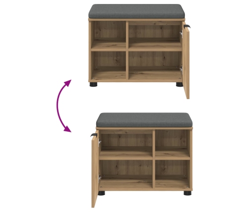 Zāles Sols Ar Spilvenu Artisānā Ozols 60 X 38 X 46 Cm Vidaxl