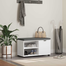 Zāles Sols Ar Spilvenu Vienkrāsains Balts 80 X 38 X 46 Cm Vidaxl