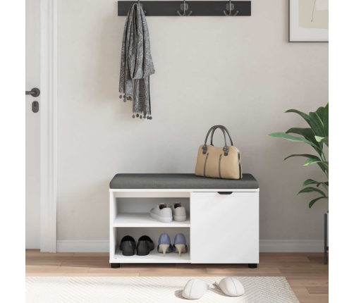 Zāles Sols Ar Spilvenu Vienkrāsains Balts 80 X 38 X 46 Cm Vidaxl