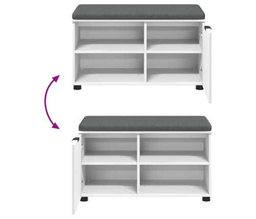 Zāles Sols Ar Spilvenu Vienkrāsains Balts 80 X 38 X 46 Cm Vidaxl