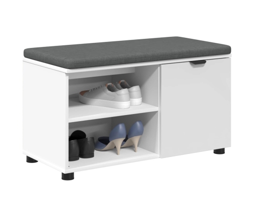 Zāles Sols Ar Spilvenu Vienkrāsains Balts 80 X 38 X 46 Cm Vidaxl