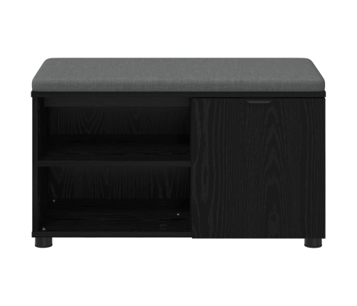 Zāles Sols Ar Spilvenu Melns Ozolkoks 80 X 38 X 46 Cm Vidaxl