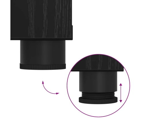 Zāles Sols Ar Spilvenu Melns Ozolkoks 80 X 38 X 46 Cm Vidaxl
