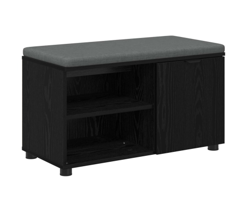 Zāles Sols Ar Spilvenu Melns Ozolkoks 80 X 38 X 46 Cm Vidaxl