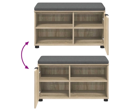 Zāles Sols Ar Spilvenu Sonoma Ozols 80 X 38 X 46 Cm Vidaxl