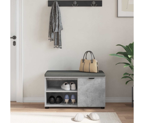 Zāles Sols Ar Spilvenu Betona Pelēks 80 X 38 X 46 Cm Vidaxl