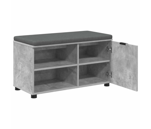 Zāles Sols Ar Spilvenu Betona Pelēks 80 X 38 X 46 Cm Vidaxl