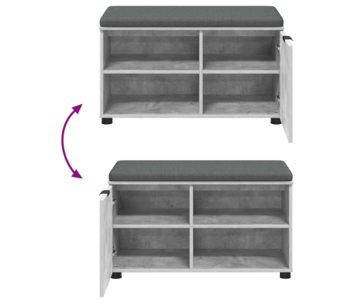 Zāles Sols Ar Spilvenu Betona Pelēks 80 X 38 X 46 Cm Vidaxl