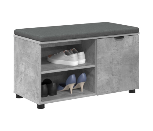 Zāles Sols Ar Spilvenu Betona Pelēks 80 X 38 X 46 Cm Vidaxl