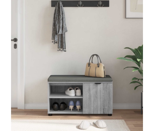 Zāles Sols Ar Spilvenu Pelēks Sonoma 80 X 38 X 46 Cm Vidaxl