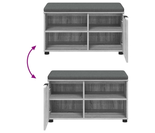 Zāles Sols Ar Spilvenu Pelēks Sonoma 80 X 38 X 46 Cm Vidaxl