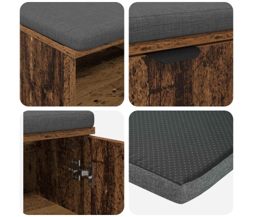 Zāles Sols Ar Spilvenu Vienkrāsains Vecs Koks 80 X 38 X 46 Cm Vidaxl