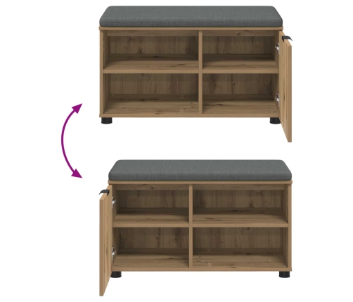 Zāles Sols Ar Spilvenu Artisānā Ozols 80 X 38 X 46 Cm Vidaxl