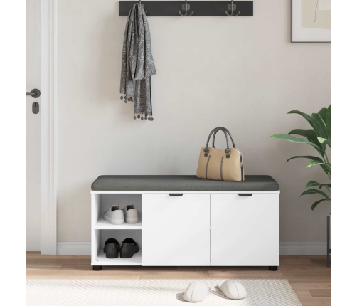 Zāles Sols Ar Spilvenu Vienkrāsains Balts 100 X 38 X 46 Cm Vidaxl