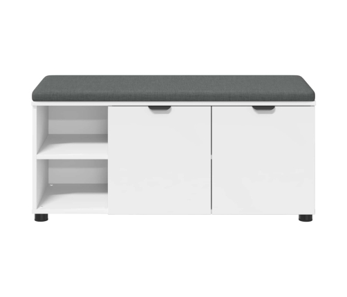 Zāles Sols Ar Spilvenu Vienkrāsains Balts 100 X 38 X 46 Cm Vidaxl