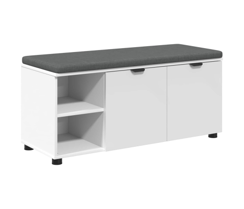 Zāles Sols Ar Spilvenu Vienkrāsains Balts 100 X 38 X 46 Cm Vidaxl