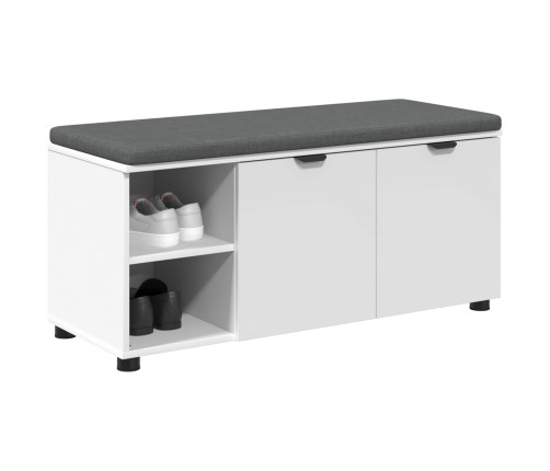 Zāles Sols Ar Spilvenu Vienkrāsains Balts 100 X 38 X 46 Cm Vidaxl