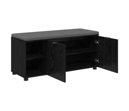 Zāles Sols Ar Spilvenu Melns Ozolkoks 100 X 38 X 46 Cm Vidaxl