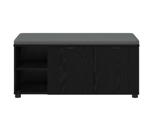 Zāles Sols Ar Spilvenu Melns Ozolkoks 100 X 38 X 46 Cm Vidaxl