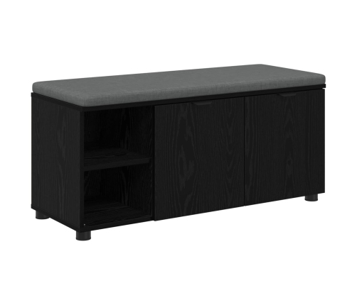 Zāles Sols Ar Spilvenu Melns Ozolkoks 100 X 38 X 46 Cm Vidaxl