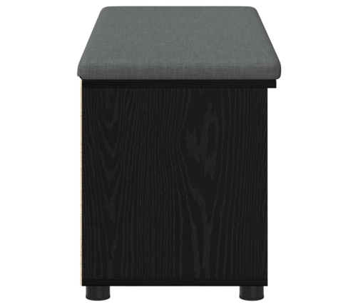 Zāles Sols Ar Spilvenu Melns Ozolkoks 100 X 38 X 46 Cm Vidaxl