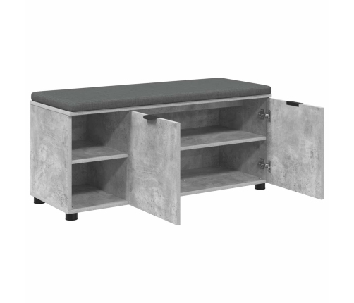 Zāles Sols Ar Spilvenu Betona Pelēks 100 X 38 X 46 Cm Vidaxl