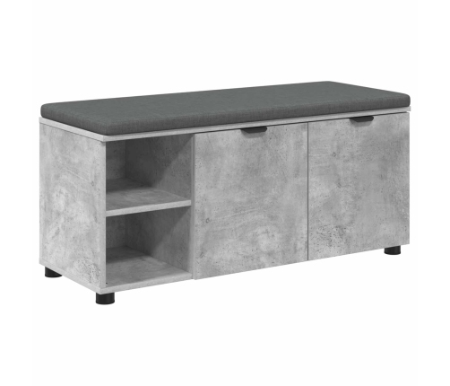 Zāles Sols Ar Spilvenu Betona Pelēks 100 X 38 X 46 Cm Vidaxl