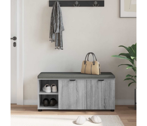 Zāles Sols Ar Spilvenu Pelēks Sonoma 100 X 38 X 46 Cm Vidaxl