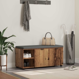 Zāles Sols Ar Spilvenu Vienkrāsains Vecs Koks 100 X 38 X 46 Cm Vidaxl