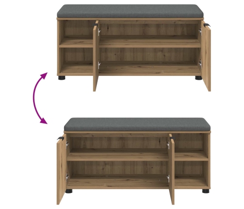 Zāles Sols Ar Spilvenu Artisānā Ozols 100 X 38 X 46 Cm Vidaxl